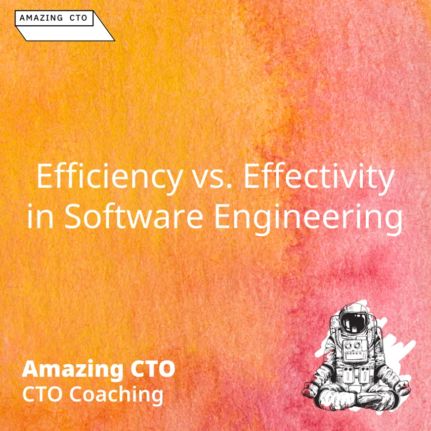 Efficiency vs. Effectivity in Software Engineering